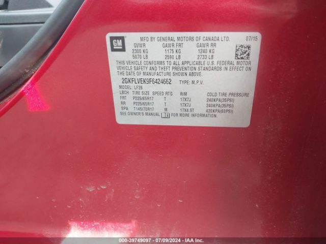 2GKFLVEK9F6424662 GMC Terrain Sle-1