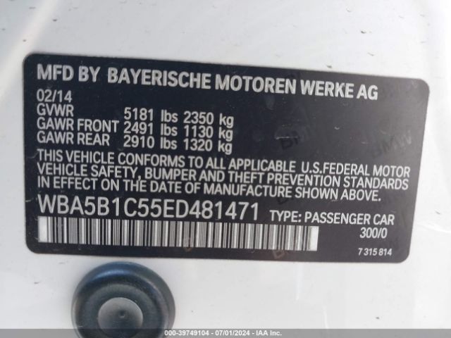 WBA5B1C55ED481471 BMW 535i