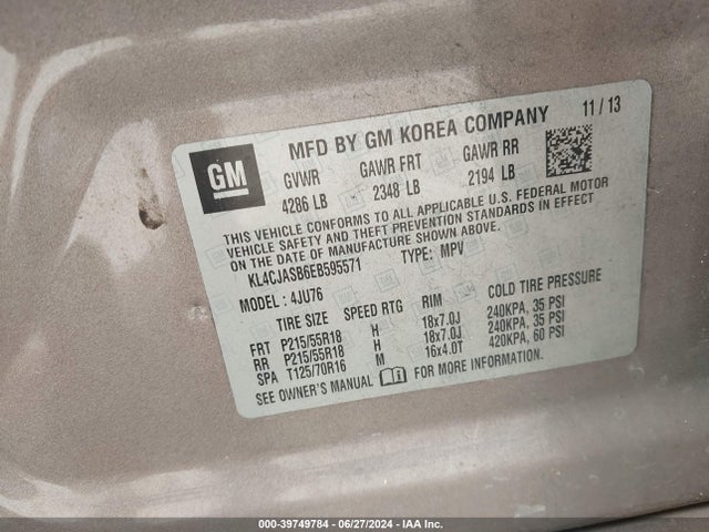 Buick Encore 2014 KL4CJASB6EB595571 Image 9