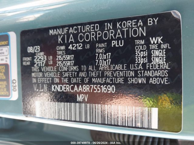 KNDERCAA8R7551690 KIA SELTOS EX