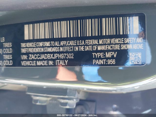 ZACCJADBXJPH97302 Jeep Renegade Limited Fwd