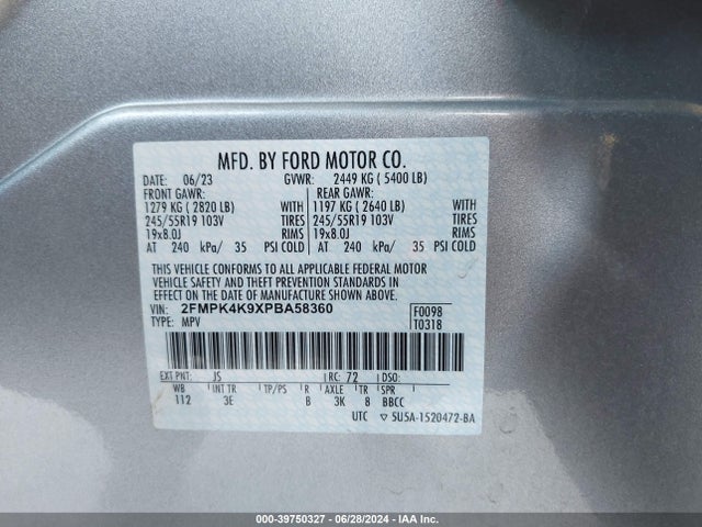 Ford Edge Titanium 2023 2FMPK4K9XPBA58360 Image 9