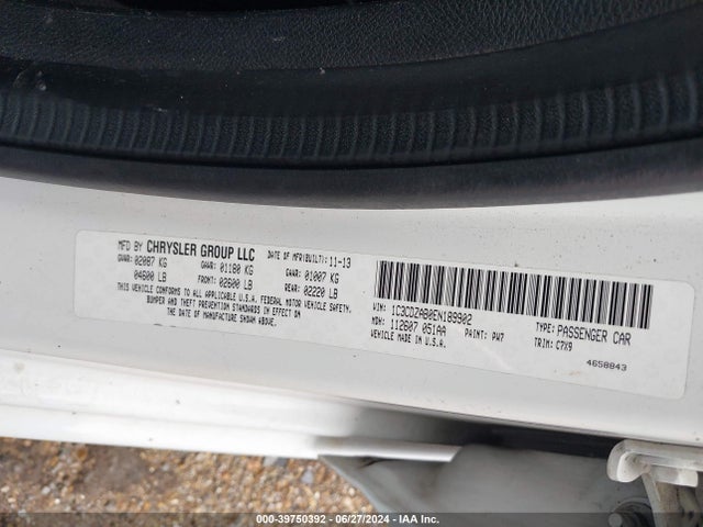 Dodge AVENGER SE 2014 1C3CDZABOEN189902 Image 9