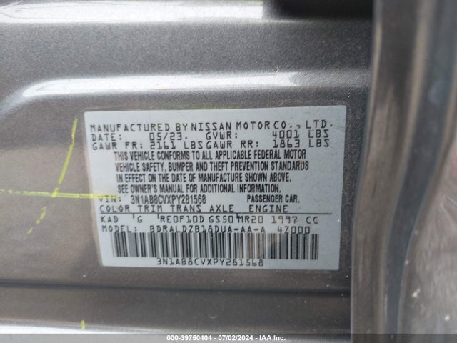 Nissan Sentra Sv Xtronic Cvt 2023 3N1AB8CVXPY281568 Image 9