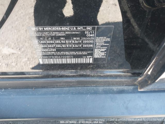 2011 MERCEDES-BENZ ML 350 BLUETEC 4JGBB2FB3BA702815 Photo 8
