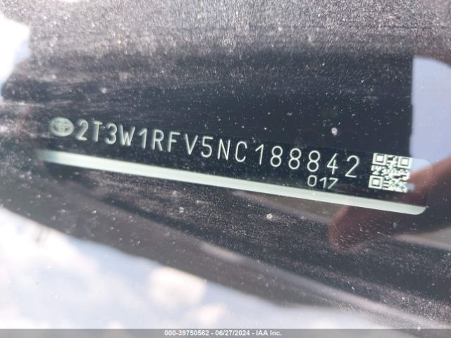 2T3W1RFV5NC188842 Toyota Rav4 Xle