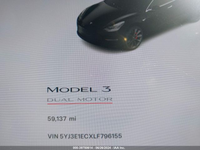 5YJ3E1ECXLF796155 Tesla Model 3 Performance Dual Motor All-wheel Drive