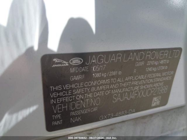 SAJAJ4FXXJCP21988 Jaguar Xe 25t Premium