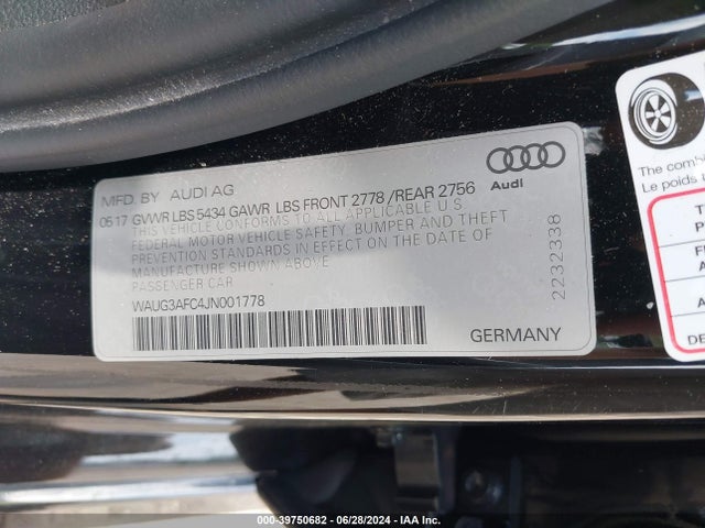 Audi A6 3.0t Premium 2018 WAUG3AFC4JN001778 Image 9