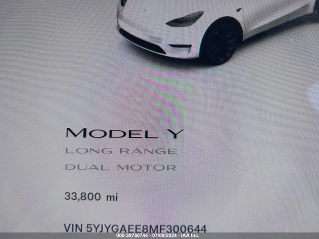 2021 TESLA MODEL Y 5YJYGAEE8MF300644 Photo 6
