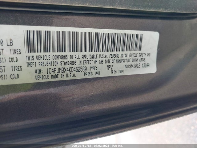 1C4PJMBX4KD452560 Jeep Cherokee Trailhawk 4x4