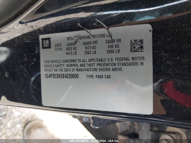 1G4PS5SK5E4239690 Buick Verano Leather Group