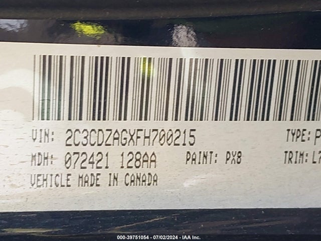 Dodge Challenger Sxt 2015 2C3CDZAGXFH700215 Image 9