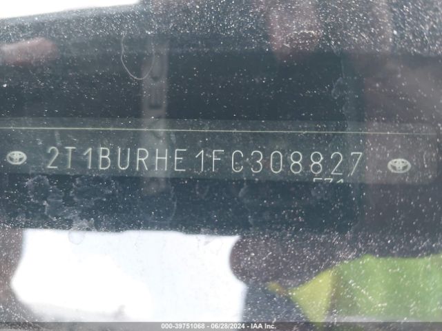 2T1BURHE1FC308827 Toyota Corolla S Plus