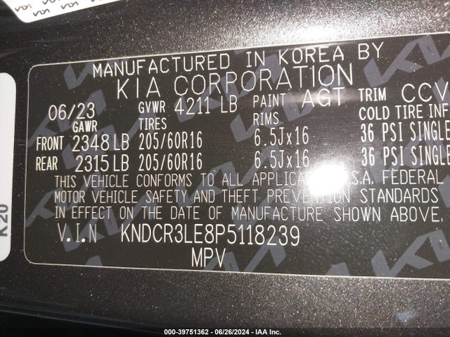 KIA NIRO EX 2023 KNDCR3LE8P5118239 Image 9