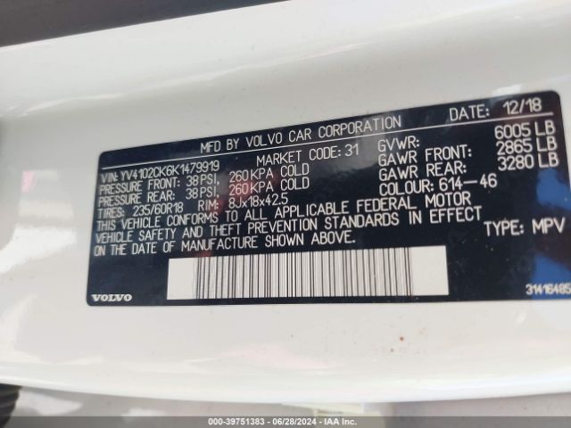 YV4102CK6K1479919 Volvo Xc90 T5 Momentum
