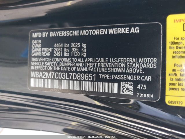 WBA2M7C03L7D89651 BMW 230I