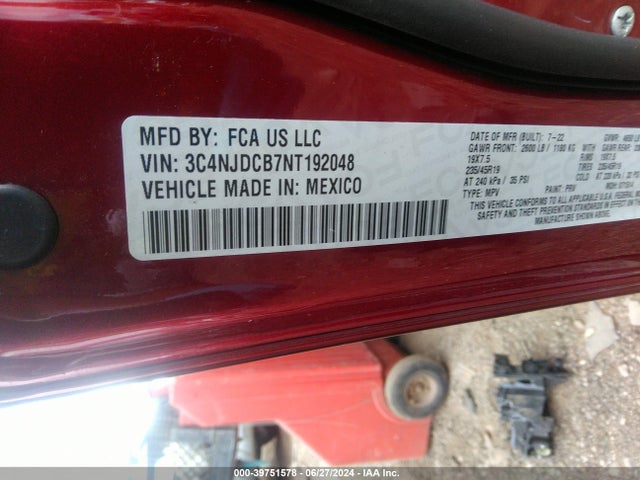 3C4NJDCB7NT192048 Jeep Compass Limited 4x4
