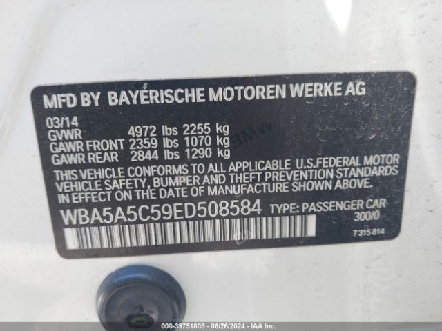 WBA5A5C59ED508584 BMW 528I