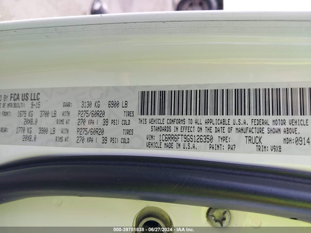 1C6RR6FT9GS126350 RAM 1500 Express