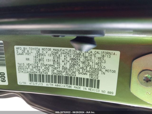 3TMJU4GN4EM158749 Toyota Tacoma Prerunner V6