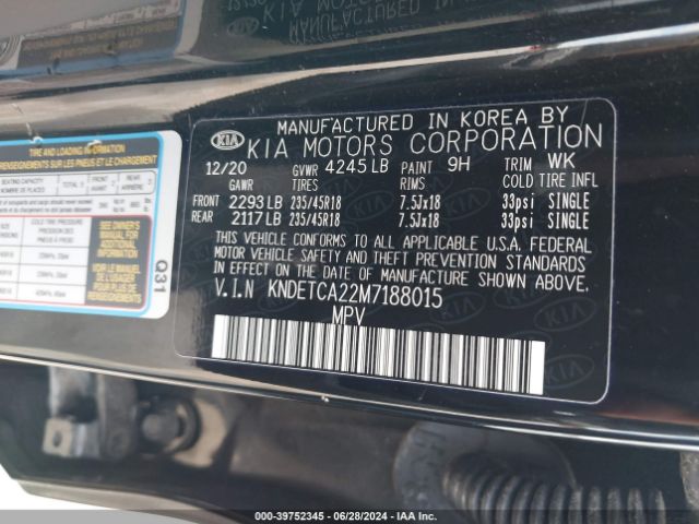 KNDETCA22M7188015 KIA Seltos Sx Turbo