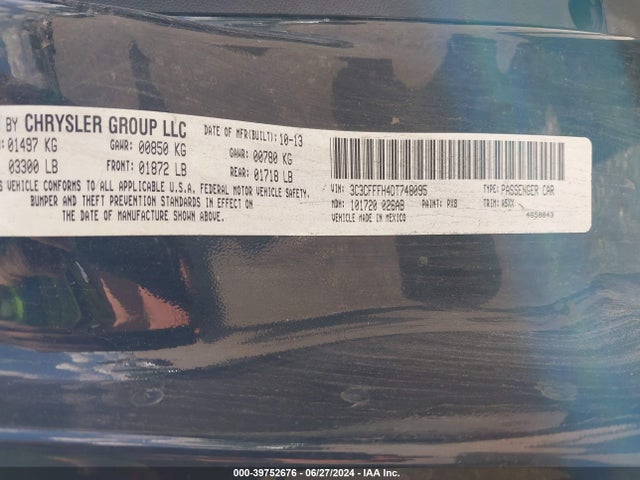 2013 FIAT 500 3C3CFFFH4DT748095 Photo 8