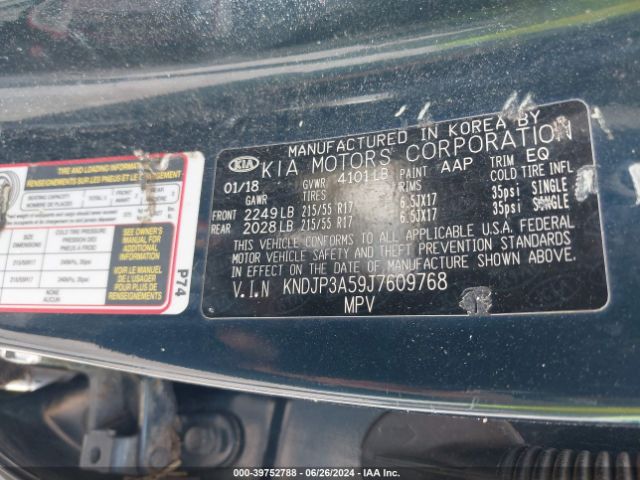 KNDJP3A59J7609768 KIA SOUL +