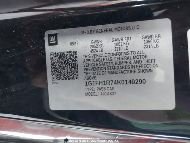 Chevrolet CAMARO 2SS 2019 1G1FH1R74K0149290 Image 9