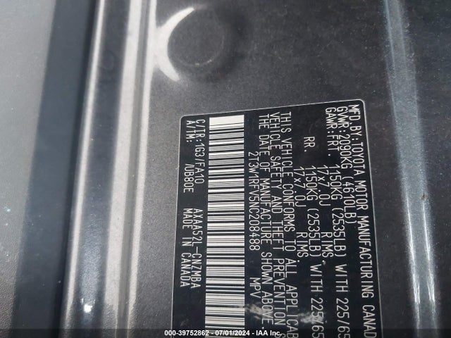 Toyota Rav4 Xle 2022 2T3W1RFV5NC208488 Image 9