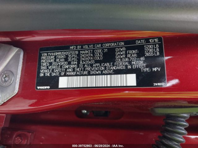 YV449MRU5H2075519 Volvo Xc60 T6 Inscription