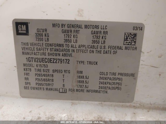 GMC Sierra 1500 Sle 2014 1GTV2UEC0EZ279172 Image 9