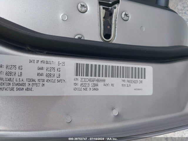 Chrysler 300 300s 2015 2C3CCABG6FH860000 Image 9