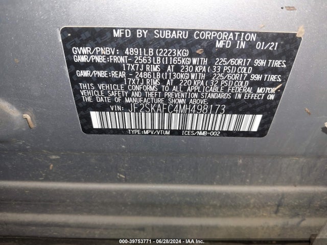 Subaru Forester Premium 2021 JF2SKAFC4MH498173 Image 9