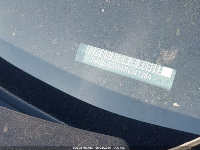 1N4BL4DV6MN341284 Nissan Altima Sv Fwd