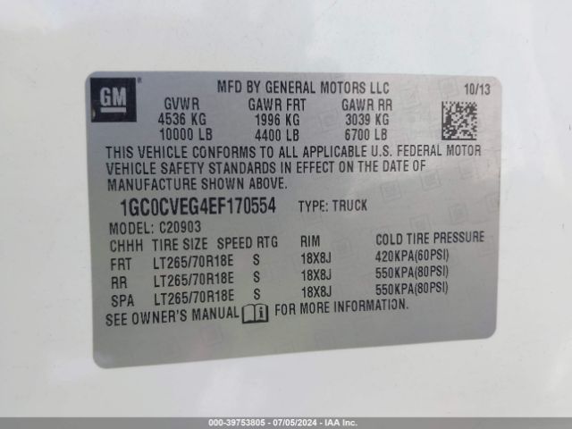 1GC0CVEG4EF170554 Chevrolet Silverado 2500hd Work Truck