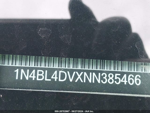 1N4BL4DVXNN385466 Nissan Altima Sv Fwd