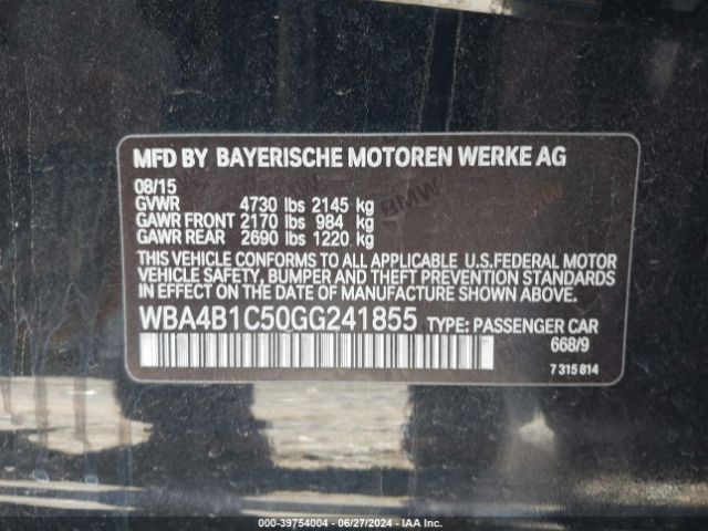 WBA4B1C50GG241855 BMW 435i Gran Coupe