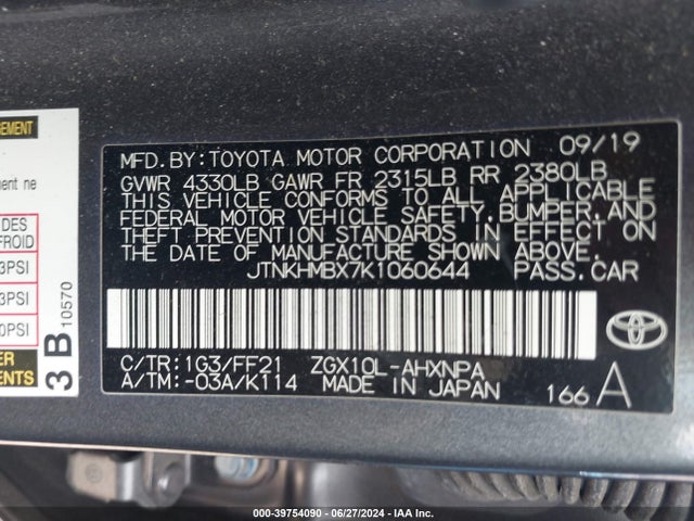 Toyota C-HR XLE 2019 JTNKHMBX7K1060644 Image 9