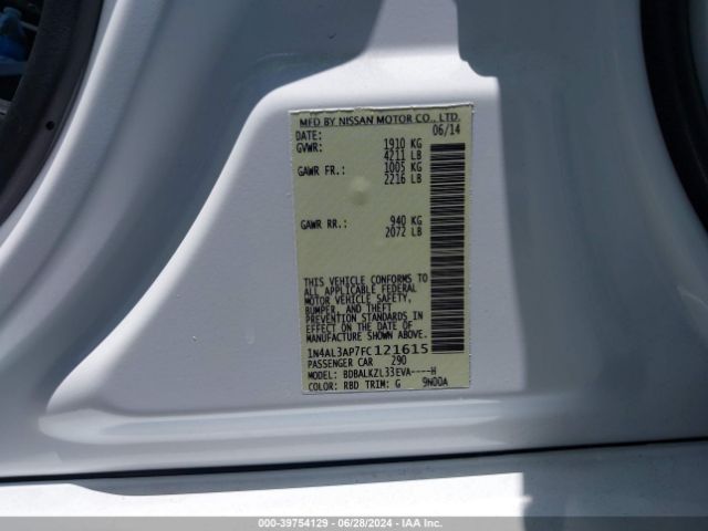 1N4AL3AP7FC121615 Nissan Altima 2.5 Sv
