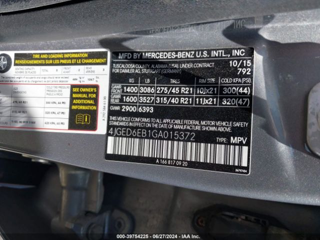 4JGED6EB1GA015372 Mercedes-Benz Gle 450 Amg Coupe 4matic