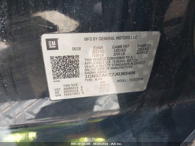 Chevrolet Tahoe Ls 2018 1GNSCAKC7JR365406 Image 9