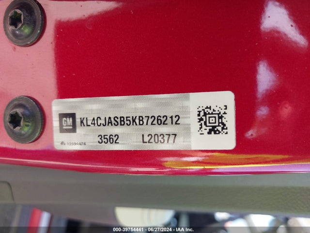 KL4CJASB5KB726212 Buick Encore Fwd Preferred