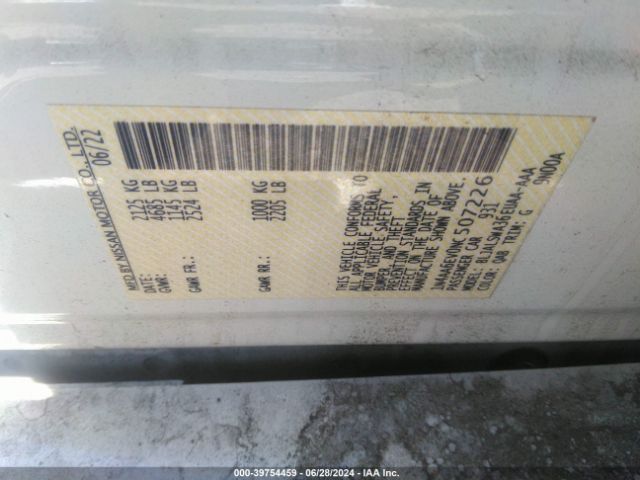 1N4AA6EV0NC507226 Nissan Maxima Sr Xtronic Cvt