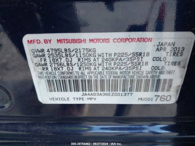 JA4AD3A36EZ001377 Mitsubishi Outlander Se