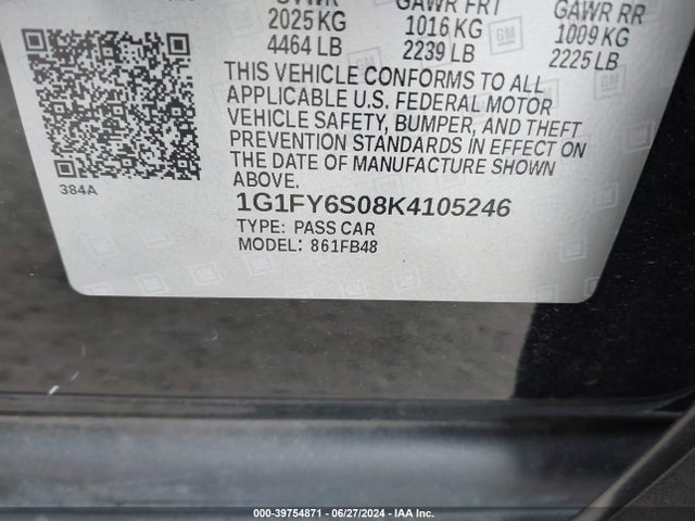 Chevrolet BOLT EV LT 2019 1G1FY6S08K4105246 Image 9