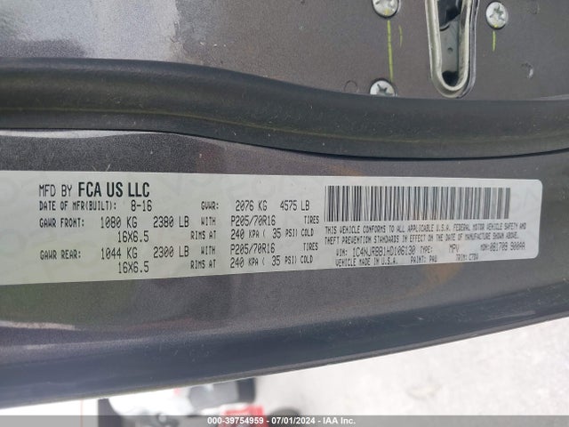1C4NJRBB1HD106130 Jeep Patriot Sport 4x4