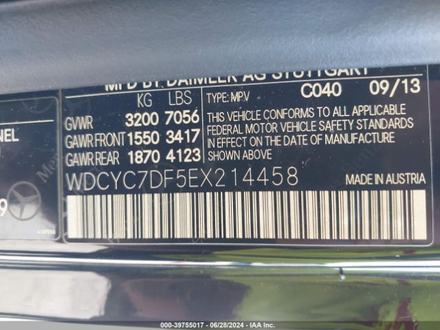 2014 MERCEDES-BENZ G 63 AMG WDCYC7DF5EX214458 Photo 8