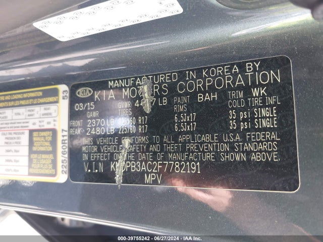 KIA Sportage Lx 2015 KNDPB3AC2F7782191 Image 9