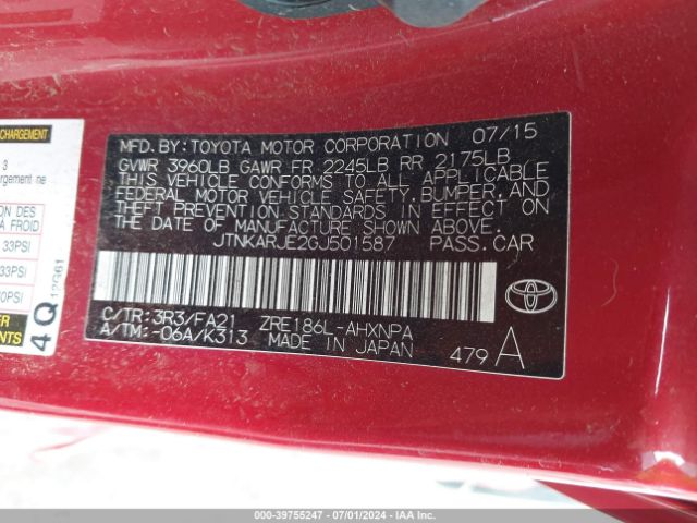JTNKARJE2GJ501587 Scion IM